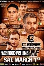 Watch Cage Warriors 65 Facebook prelims Niter